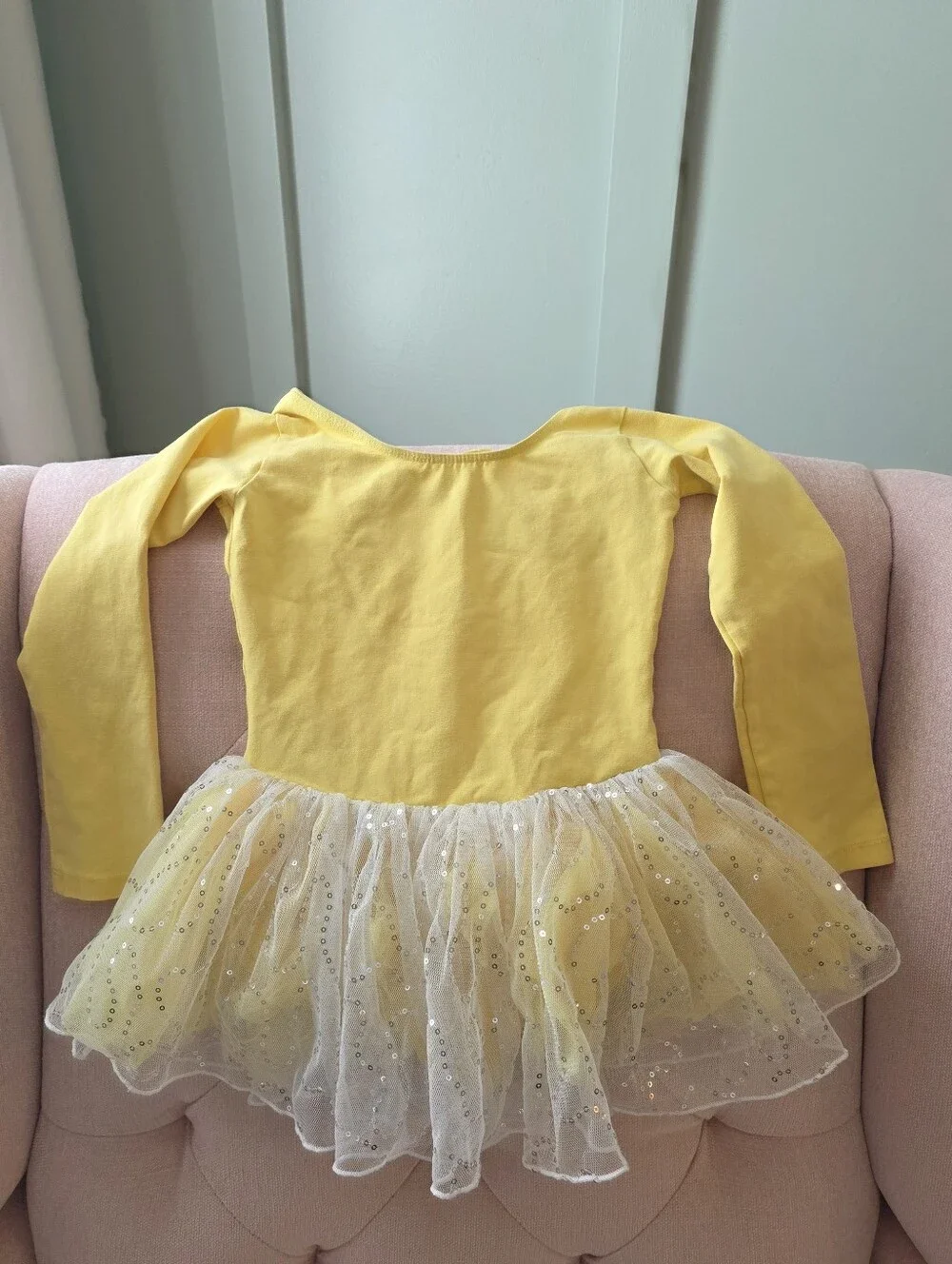 Kids Yellow Tutu Dance Dress Costume Size 140 Or 5t